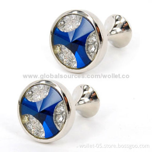 Men's Cufflink, High Polished 316L Stainless Steel with Cat's Eye, Accept Customization